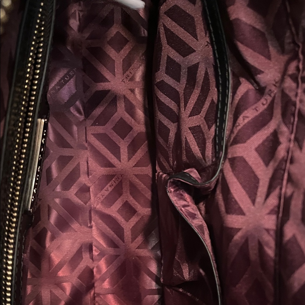Trina Turk Black Satchel with Pom Charm - Picture 12 of 13